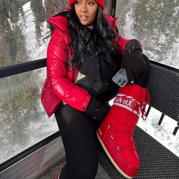 Moon Boot ICON RED NYLON BOOTS
