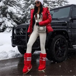 Moon Boot ICON RED NYLON BOOTS
