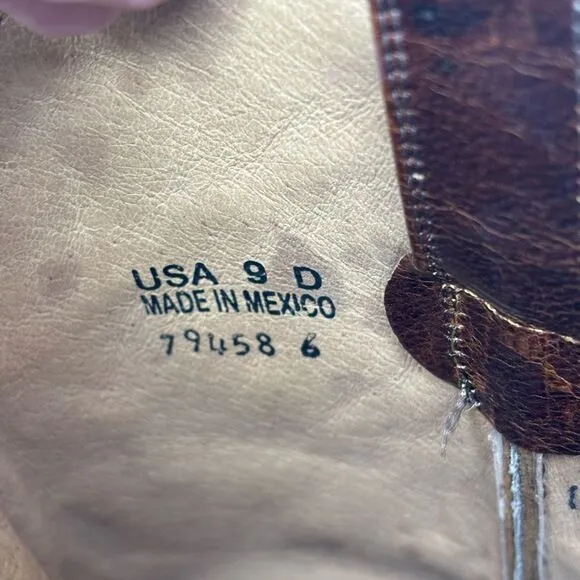 Moonshine Spirit Brad Paisley Men's Cowboy Western Boots Size 9D Brown Leather