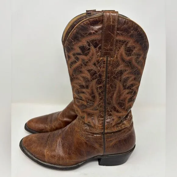 Moonshine Spirit Brad Paisley Men's Cowboy Western Boots Size 9D Brown Leather