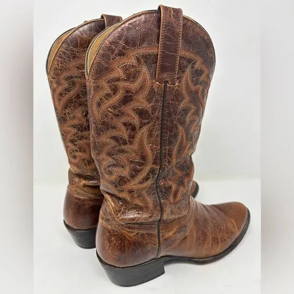 Moonshine Spirit Brad Paisley Men's Cowboy Western Boots Size 9D Brown Leather