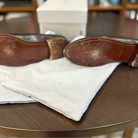 Morjas Black Leather Horsebit Loafers Like New