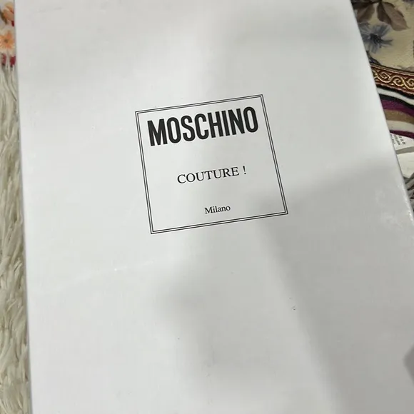 Moschino College laminated calfskin loafers