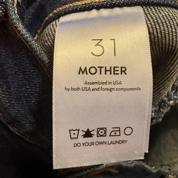 MOTHER Blue Boot Cut Jeans Classic Denim
