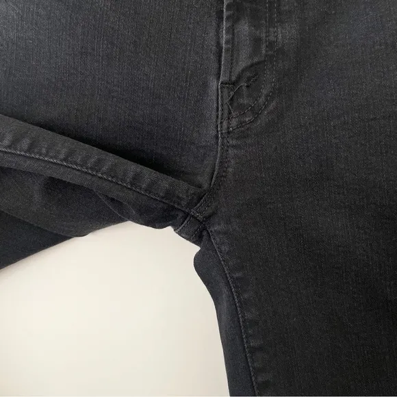 Mother Denim Insider Crop Jeans Not Guilty Black Straight Leg Bootcut Size 26