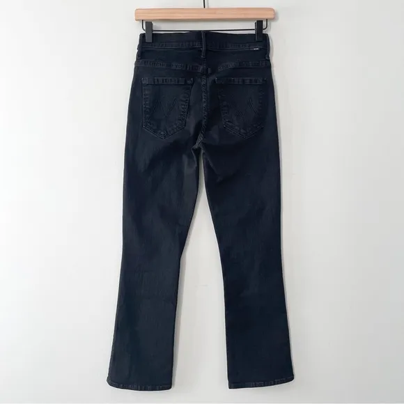 Mother Denim Insider Crop Jeans Not Guilty Black Straight Leg Bootcut Size 26