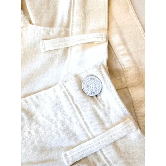 MOTHER The Hustler Ankle Fray Jeans Bright White Sz 26 &quot;Fairest of Them All&quot; EUC