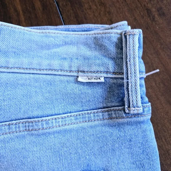 Mother The Scrapper Ankle Button Fly High Rise Stretch Straight Leg Jeans Sz 26