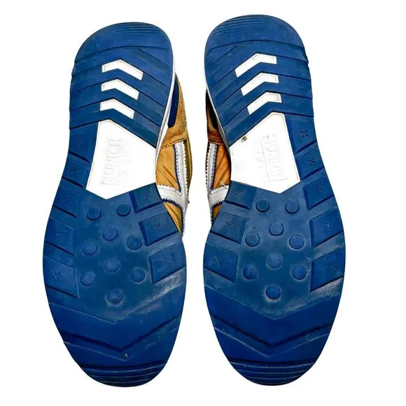 Munich Men's Dynamo 51 Retro Mustard Yellow &amp; Navy Sneakers, Blokecore | 11.5