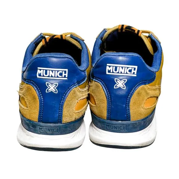 Munich Men's Dynamo 51 Retro Mustard Yellow &amp; Navy Sneakers, Blokecore | 11.5