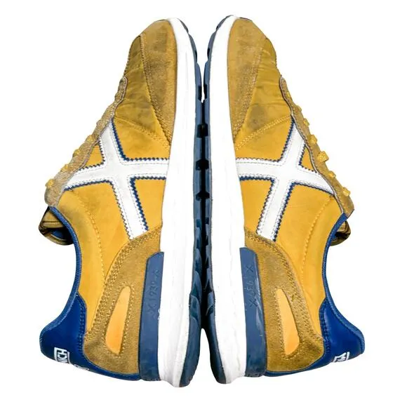Munich Men's Dynamo 51 Retro Mustard Yellow &amp; Navy Sneakers, Blokecore | 11.5