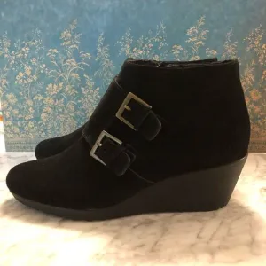 Munro Suede Wedge Ankle Boots