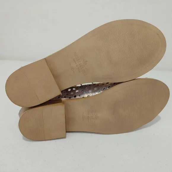 Musse &amp; Cloud Aiden Perforated Flat Sandal Metallic Rose Pink Color Size…