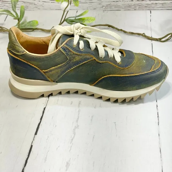 Musse &amp; Cloud Womens Mamba Leather Low Top Lace Up Fashion Sneakers