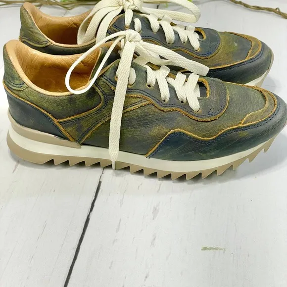 Musse &amp; Cloud Womens Mamba Leather Low Top Lace Up Fashion Sneakers