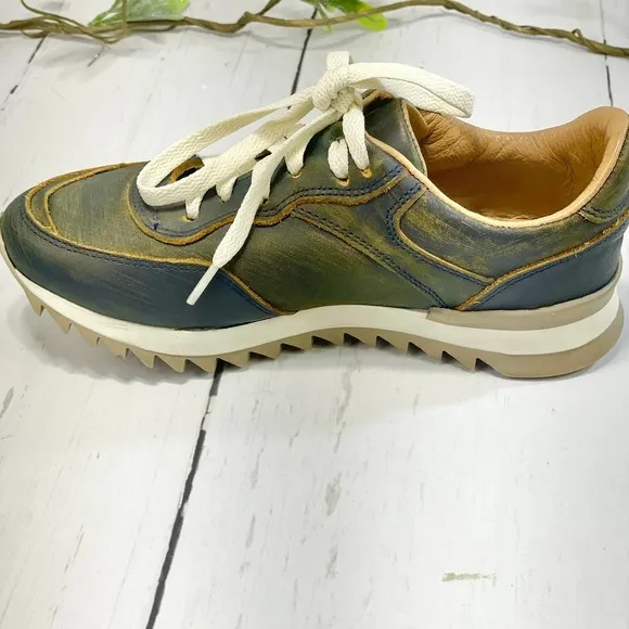 Musse &amp; Cloud Womens Mamba Leather Low Top Lace Up Fashion Sneakers