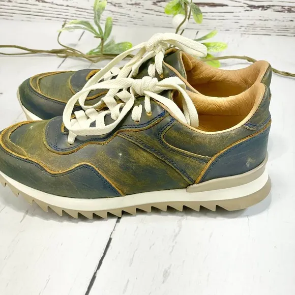 Musse &amp; Cloud Womens Mamba Leather Low Top Lace Up Fashion Sneakers