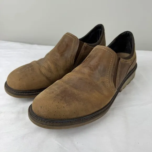NAOT Director Men's Slip On Shoes Brown Leather Loafers Casual Dress Boots EU 45
