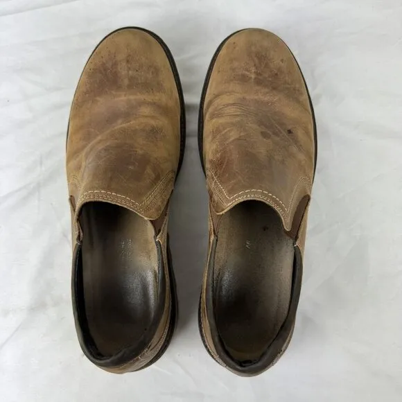 NAOT Director Men's Slip On Shoes Brown Leather Loafers Casual Dress Boots EU 45