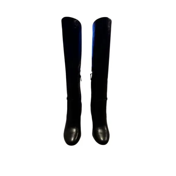 Naturalizer Women's Henny Black Leather Knee High Boots Size 9
