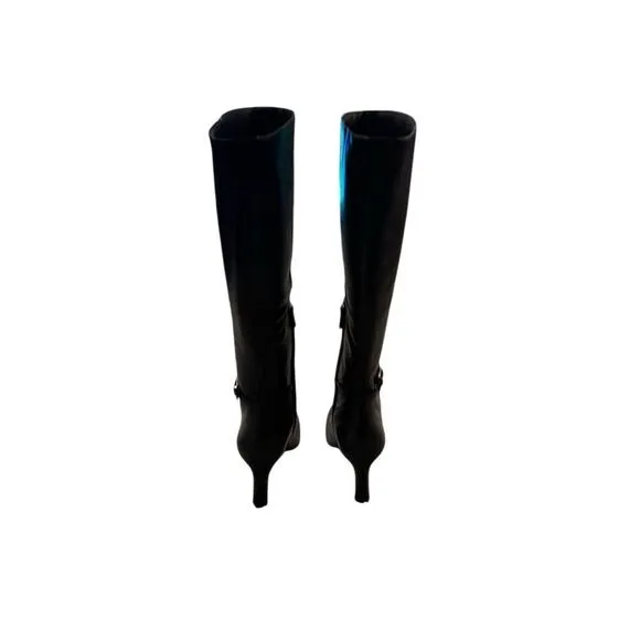 Naturalizer Women's Henny Black Leather Knee High Boots Size 9