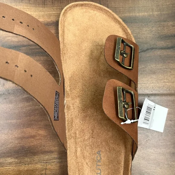 Nautica Brand New Men Adjustable Double Buckle Comfortable-Slide-Slip On-Sandal