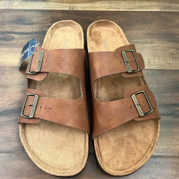 Nautica Brand New Men Adjustable Double Buckle Comfortable-Slide-Slip On-Sandal