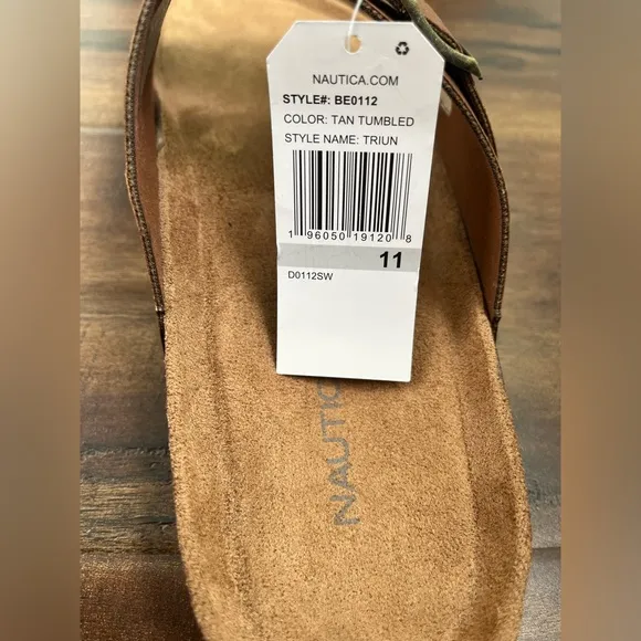 Nautica Brand New Men Adjustable Double Buckle Comfortable-Slide-Slip On-Sandal
