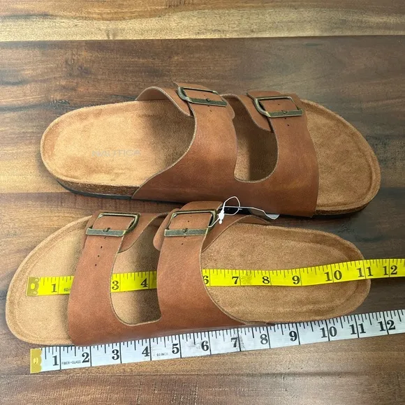Nautica Brand New Men Adjustable Double Buckle Comfortable-Slide-Slip On-Sandal