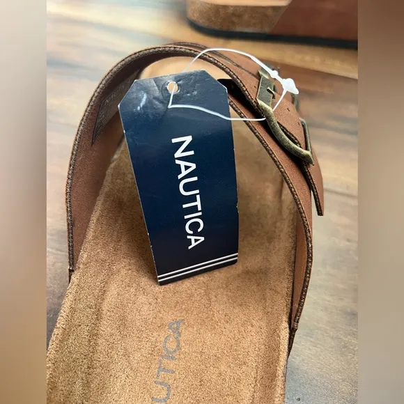 Nautica Brand New Men Adjustable Double Buckle Comfortable-Slide-Slip On-Sandal