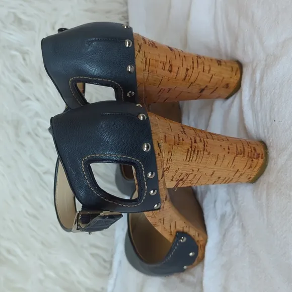 Navy Blue Clog Sandals Calvin Klein