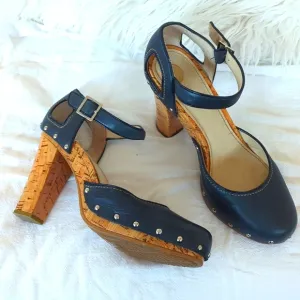 Navy Blue Clog Sandals Calvin Klein