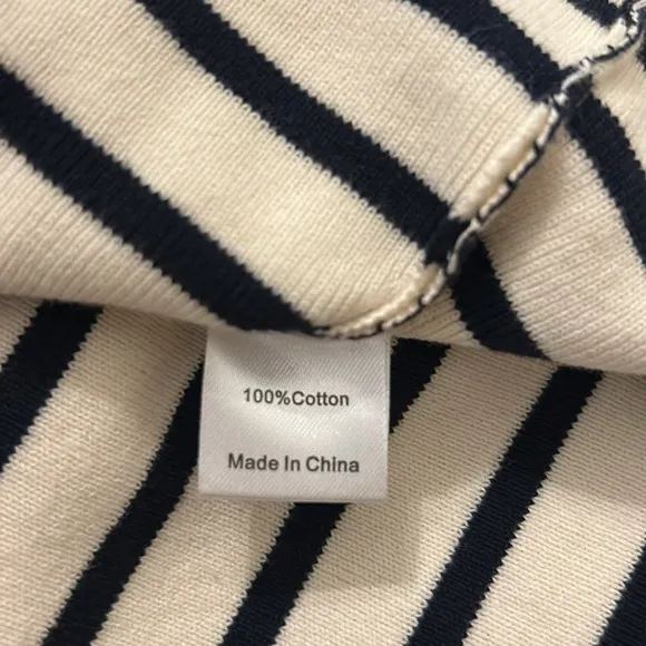 Navy Knit Striped Frenchie DressTUCKERNUCK