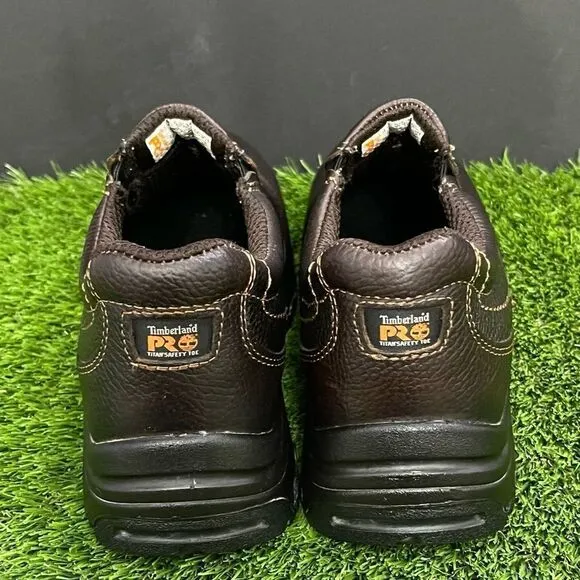 Near new! Timberland Pro TITAN Dark Brown Leather Loafers. Size 9.5M.