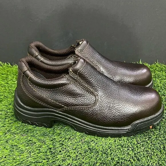 Near new! Timberland Pro TITAN Dark Brown Leather Loafers. Size 9.5M.