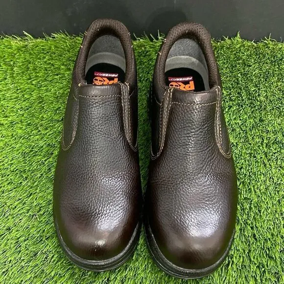 Near new! Timberland Pro TITAN Dark Brown Leather Loafers. Size 9.5M.
