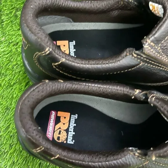 Near new! Timberland Pro TITAN Dark Brown Leather Loafers. Size 9.5M.
