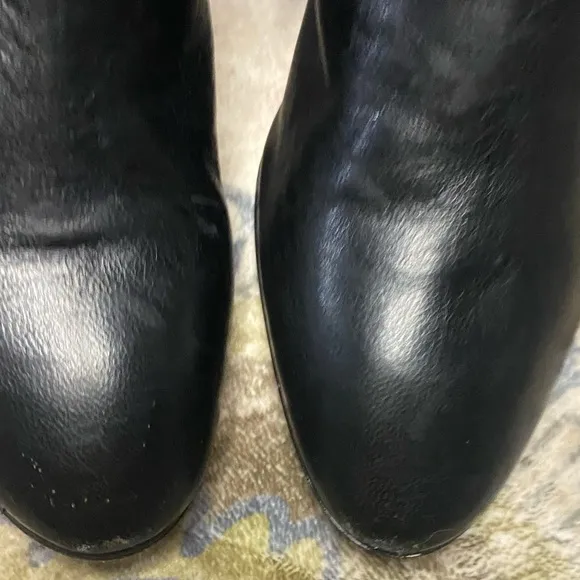 Neiman Marcus Vintage Italian Leather Black Knee Boots