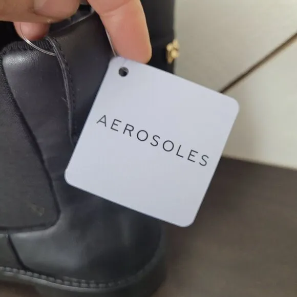 NEW Aerosoles Tropea Women Size 7M Black Ankle Bootie Boots 7CT