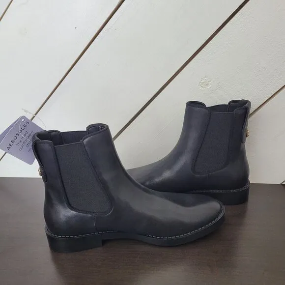 NEW Aerosoles Tropea Women Size 7M Black Ankle Bootie Boots 7CT