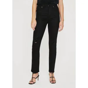 NEW AG JEANS alexxis slim straight leg jean in blackboard