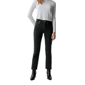 NEW AMO corduroy chloe crop jeans in vintage black