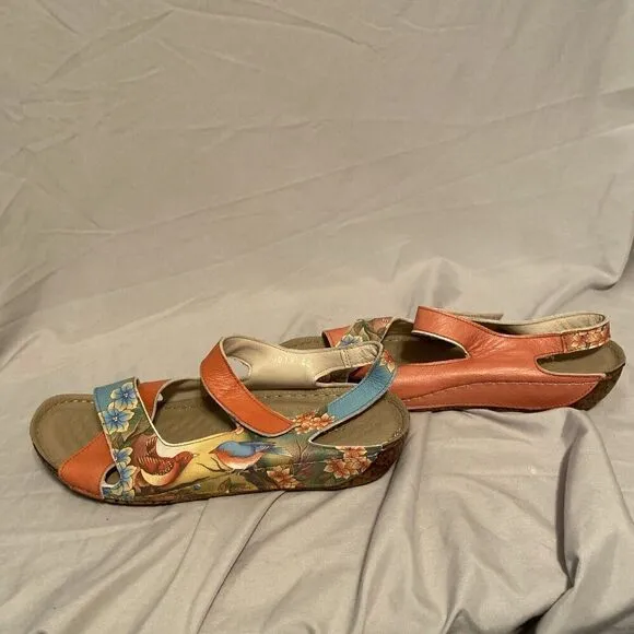 New Anuschka Two For Joy CrissCross Sandals Slingbacks US 9 EU 40