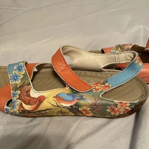 New Anuschka Two For Joy CrissCross Sandals Slingbacks US 9 EU 40