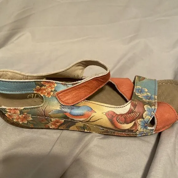 New Anuschka Two For Joy CrissCross Sandals Slingbacks US 9 EU 40
