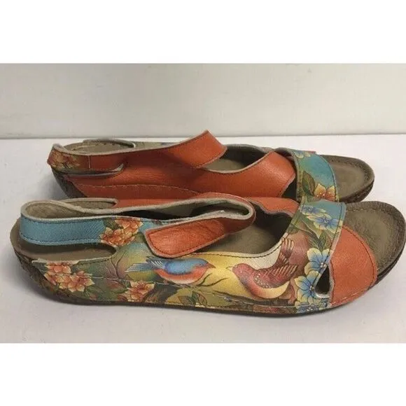New Anuschka Two For Joy CrissCross Sandals Slingbacks US 9 EU 40