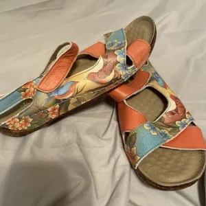 New Anuschka Two For Joy CrissCross Sandals Slingbacks US 9 EU 40