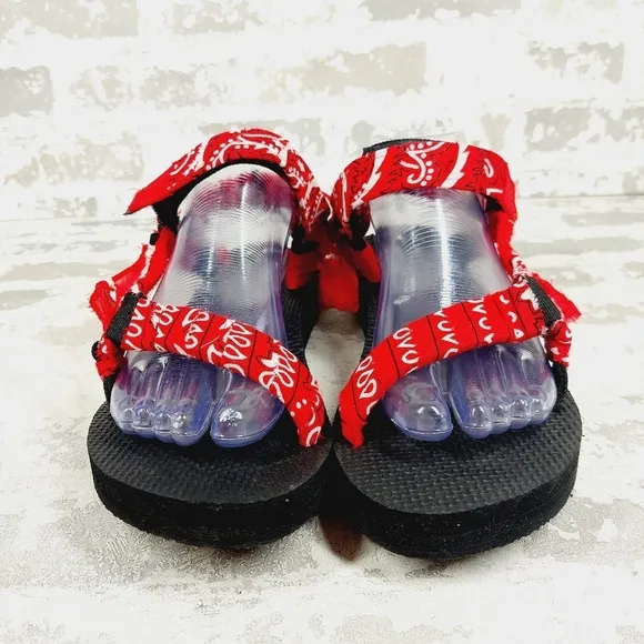 New Arizona Love Trekky bandana-print flat sandals K571