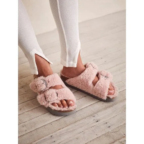 New Arizona Teddy Shearling Birkenstock Sandals Size EU 40