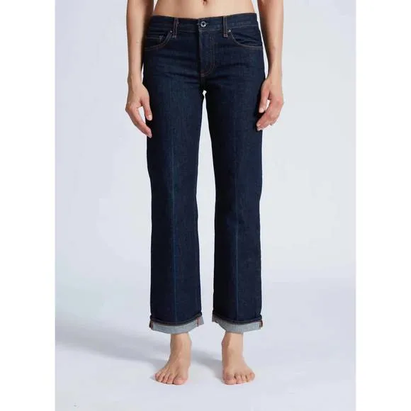 NEW ASKK NY low rise straight leg jeans in baby cuff